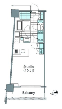 コンフォリア新宿イーストサイドタワーの物件間取画像